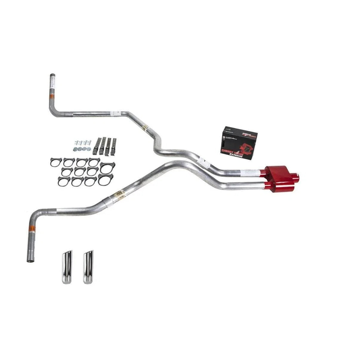 Dual Exhaust Pipe for F150 (1998–2004) - 2.5" Cherry Bomb Extreme RW Tip