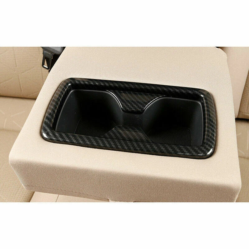 Carbon Fiber Rear Water Cup Holder Cover Trim for Toyota RAV4 (2019–2021)