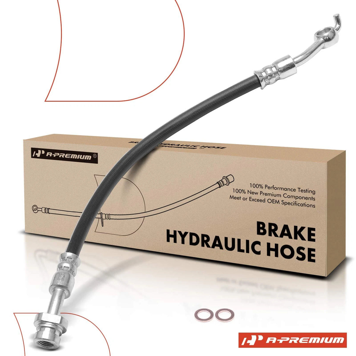 A-Premium Rear Left Brake Hydraulic Hose for Kia Forte (2014–2018) 58737A7300, 2207162