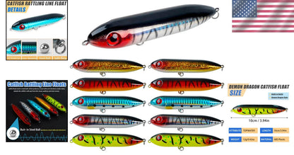 10X Catfish Float Lures with Built-in Rattle for Effective Fishing