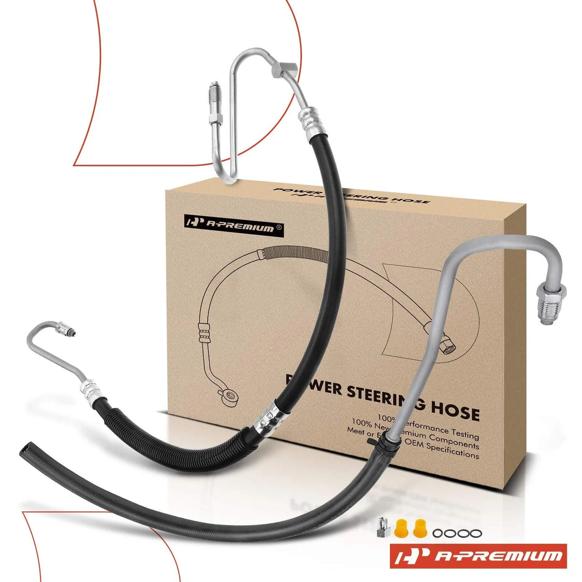 2X Power Steering Pressure & Return Line Hose for Dodge Durango Dakota (1998–2004)