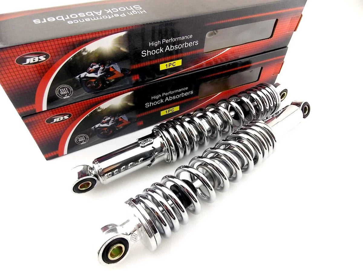 320mm JBS Chrome Rear Shock Absorbers for Yamaha XS250 (1978-1981)