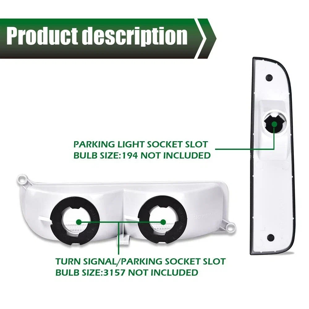Smoke Corner Lights and Bumper Signal Lights for Jeep Cherokee XJ (1997–2001)
