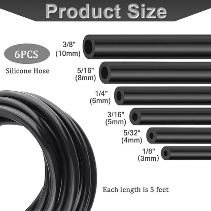 6PCS Vacuum Line Kit for Automotive (5Ft)
