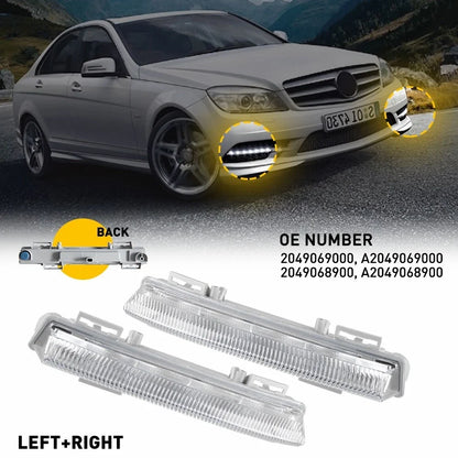LED Daytime Running Light Fog Lamp for Mercedes Benz W204 W212 C207 C250 (2007–2015)