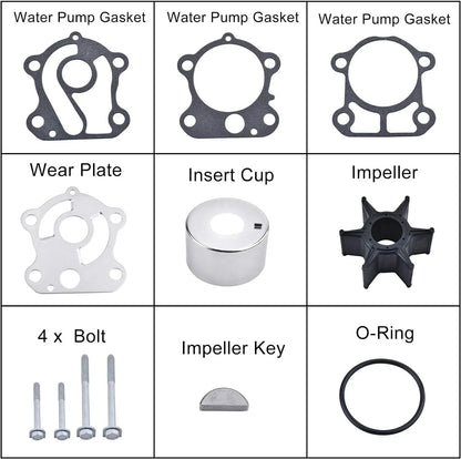 Water Pump Impeller Repair Kit for Yamaha Outboards 75 80 90 100HP (67F-W0078-00-00)