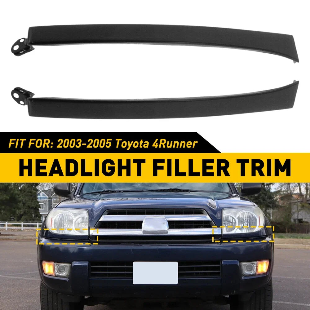 Set of 2 Front Bumper Grille Filler Headlight Trim for Toyota 4Runner (2003–2005)