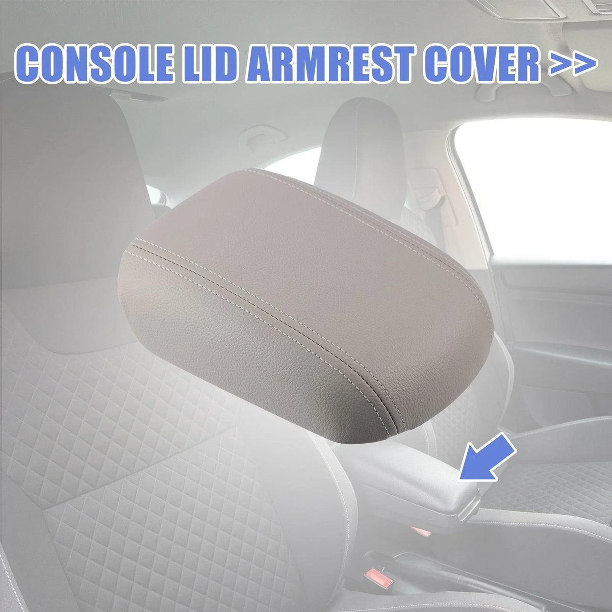 Center Console Armrest Cover for Chevrolet Cruze (2009–2014) Gray
