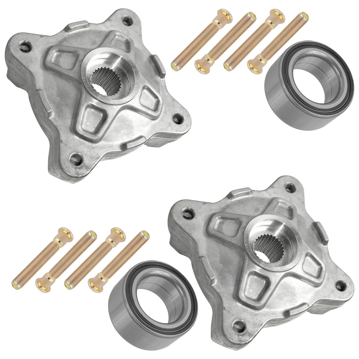 Front Left Right Wheel Hubs with Studs & Bearings for Polaris RZR 800 EFI (2010–2014) WH103AA2041