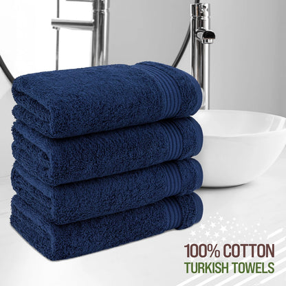 Set of 4 Hand Towels for American Veteran (Navy Blue)