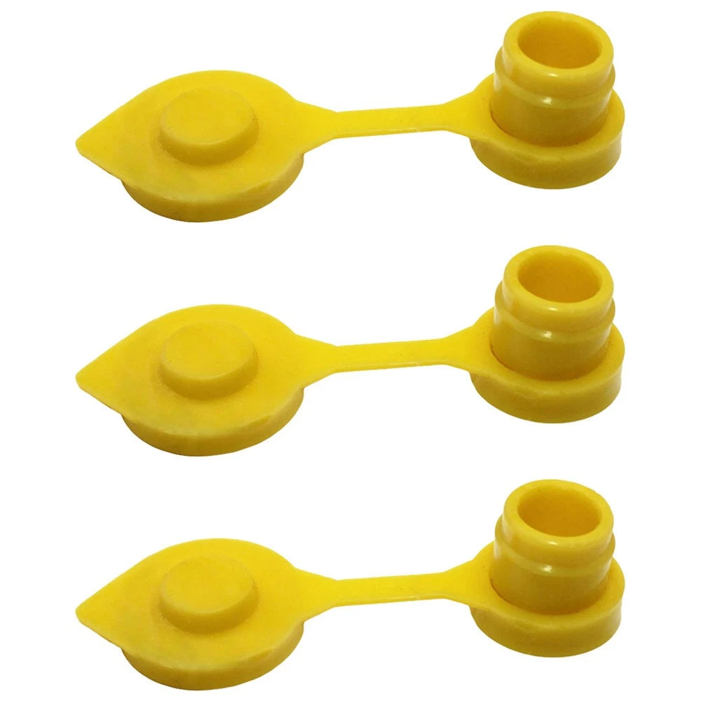 3 Yellow Fuel Gas Can Jug Vent Caps for (No Specific Years)
