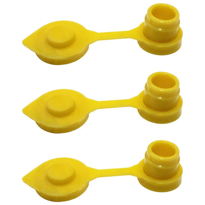 3 Yellow Fuel Gas Can Jug Vent Caps for (No Specific Years)