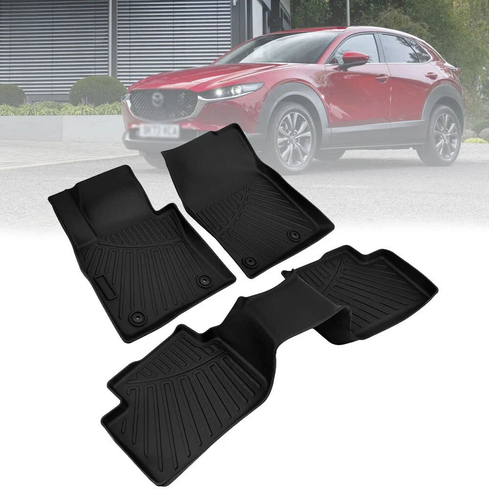 Set of 3 TPE All-Weather Floor Mats Liner for Mazda CX-30 (2020–2025)