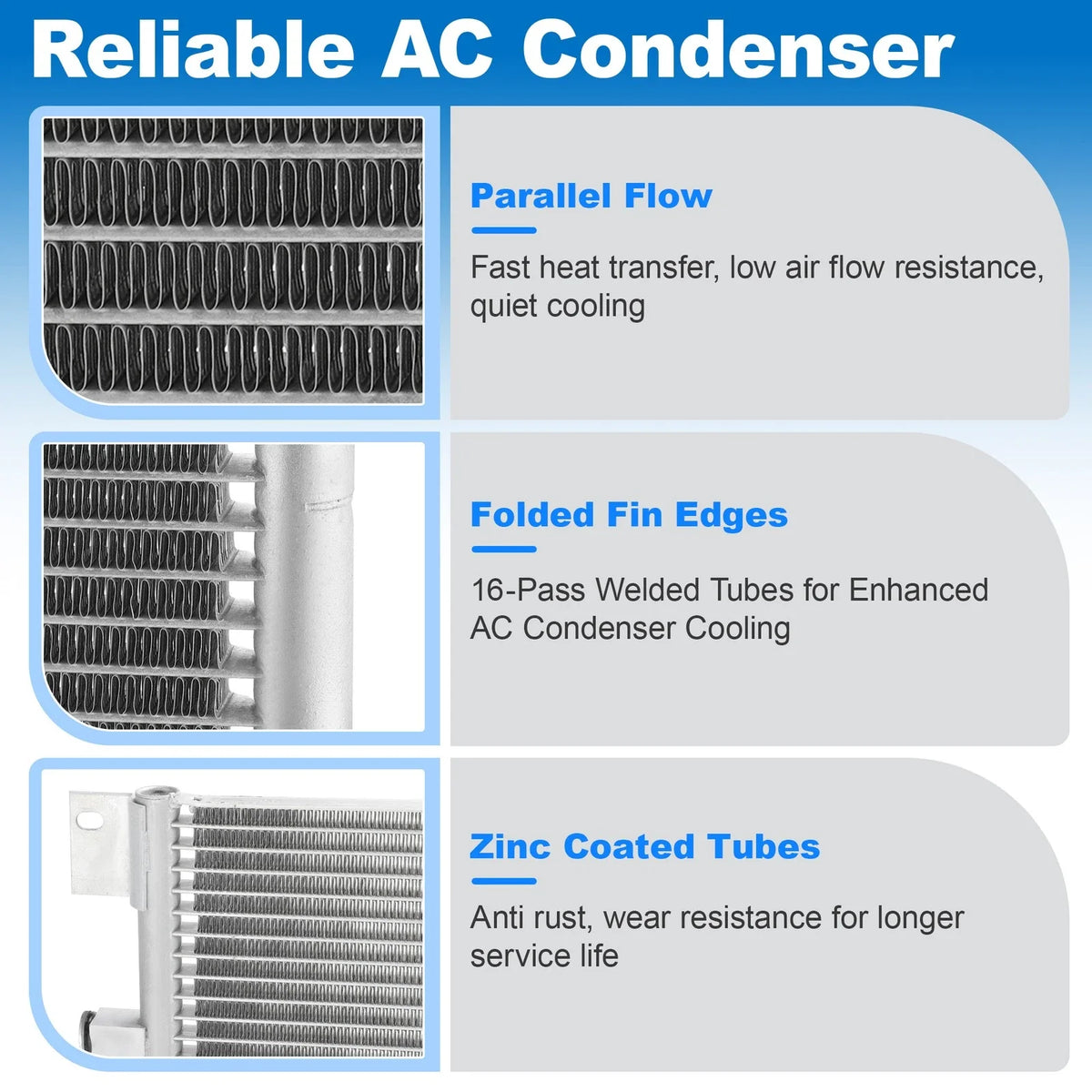 A/C Condenser with Drier for Nissan Sentra (2013–2019) 4230/921003SH0A