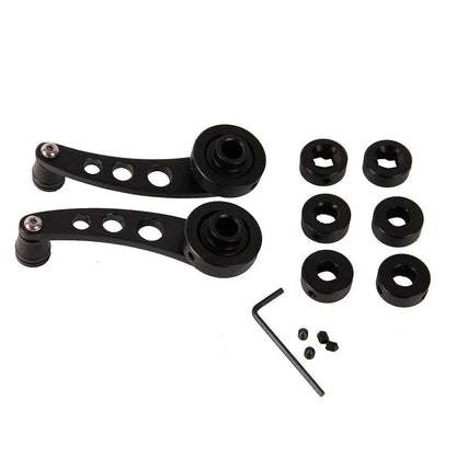 Aluminum Car Window Door Winder Cranks Black for Universal (AU Ship)
