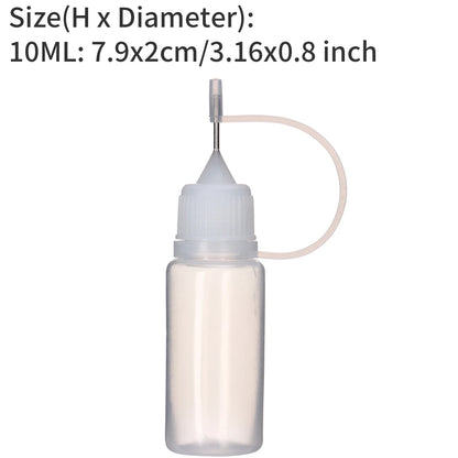 20PCS 10ml Empty Plastic Liquid Dropper Bottles with Needle Tip