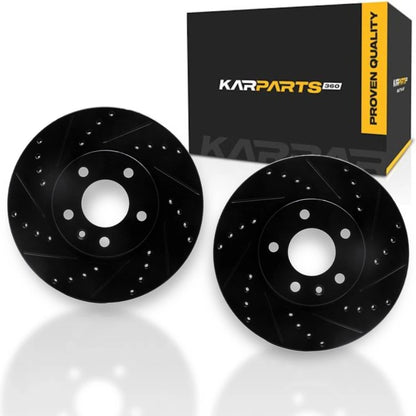 Rotor Set for Chevy Malibu (2016–2025) | Drilled and Slotted | ALX-PAU-DF-8002-45005-CLA5