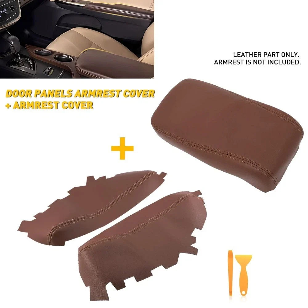 Armrest Cover Console Door Panels for Toyota Avalon (2013–2018) Brown