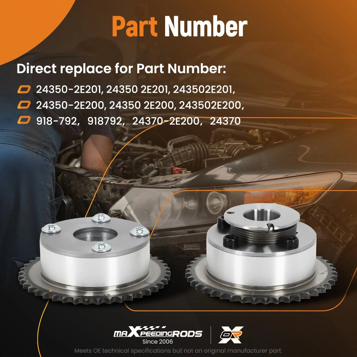 Camshaft Timing Set for Kia Soul Hyundai Tucson 2.0L (2010–2019) 24350-2E201 24370-2E200