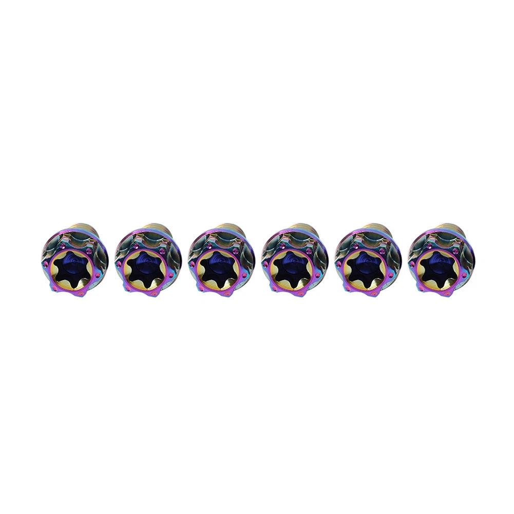6X M6x20mm Torx Head Flange Screws for Motorcycle Bike