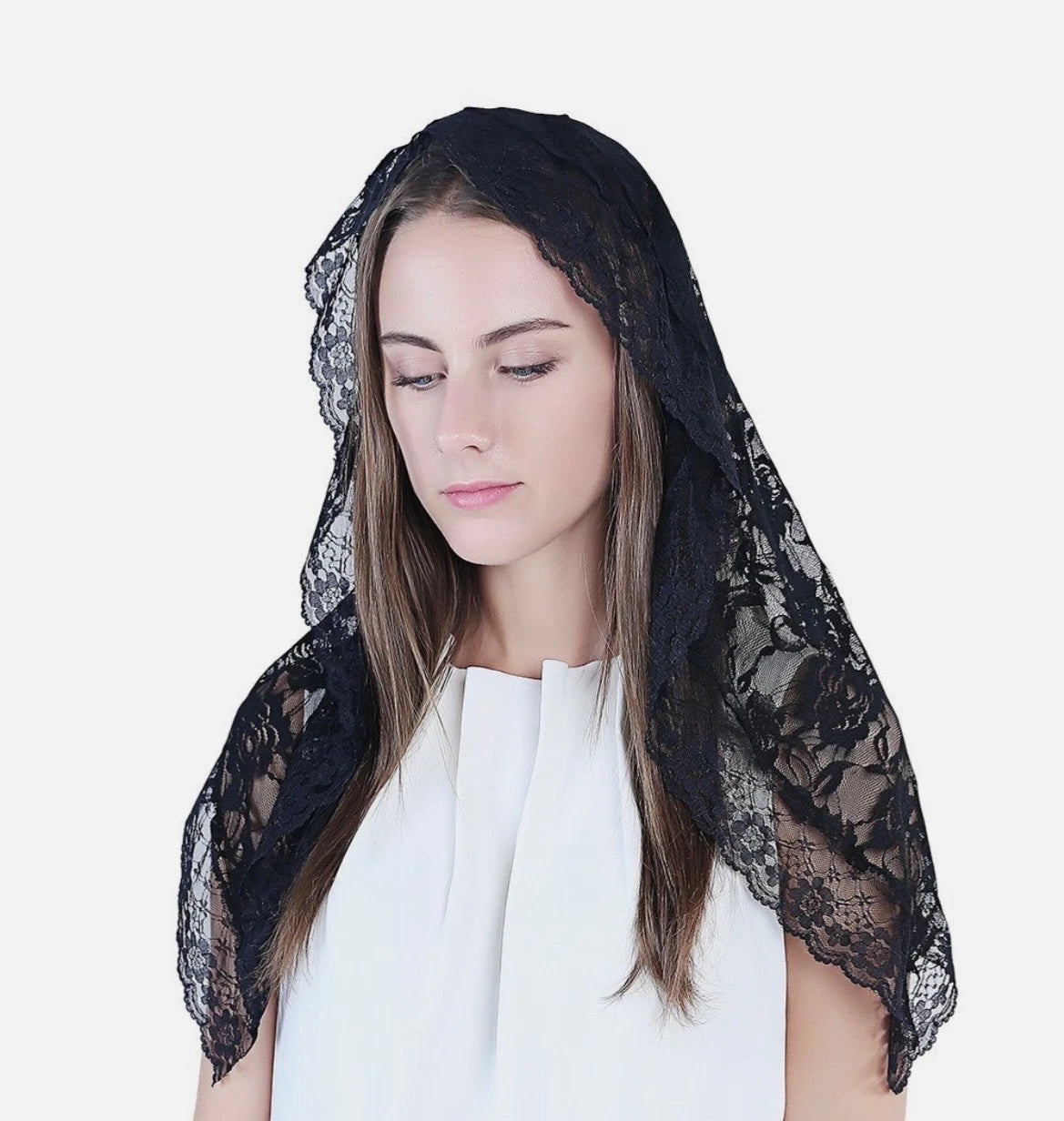 Lace Mantilla Veil for Chapel Use (Church, Latin Mass)