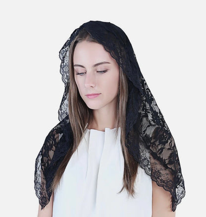 Lace Mantilla Veil for Chapel Use (Church, Latin Mass)