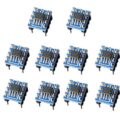 10-Piece Dual to Mono Op Amp Module for OPA627AU, NE5532
