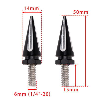 3X Black Spike Windshield Bolts for Street Glide Electra Glide Touring (1996–2013) M525-A130