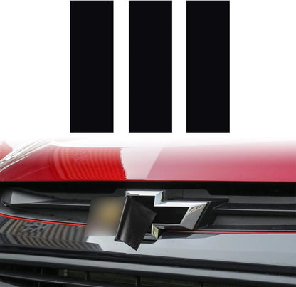 3pcs Vinyl Bowtie Logo Wrap Stickers for Chevy (2011–2023) Glossy Black