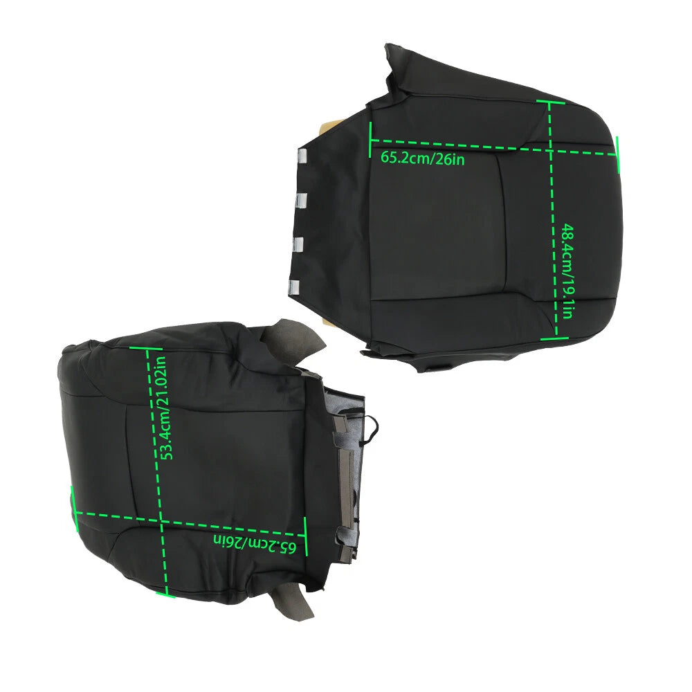 Set of 2 Black Leather Seat Covers for Toyota 4Runner Limited (2003–2009)