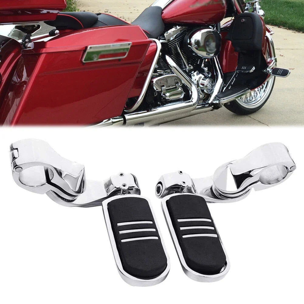 1-1/4" Highway Engine Guard Short Angled Foot Pegs for Harley 883