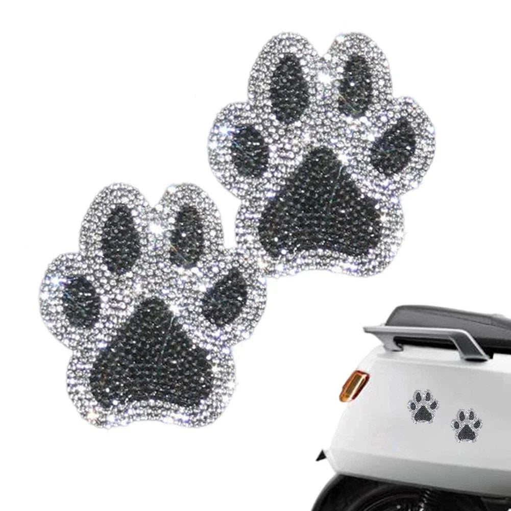 Rhinestone Paw Footprint Stickers for Car Decal Dog Lovers