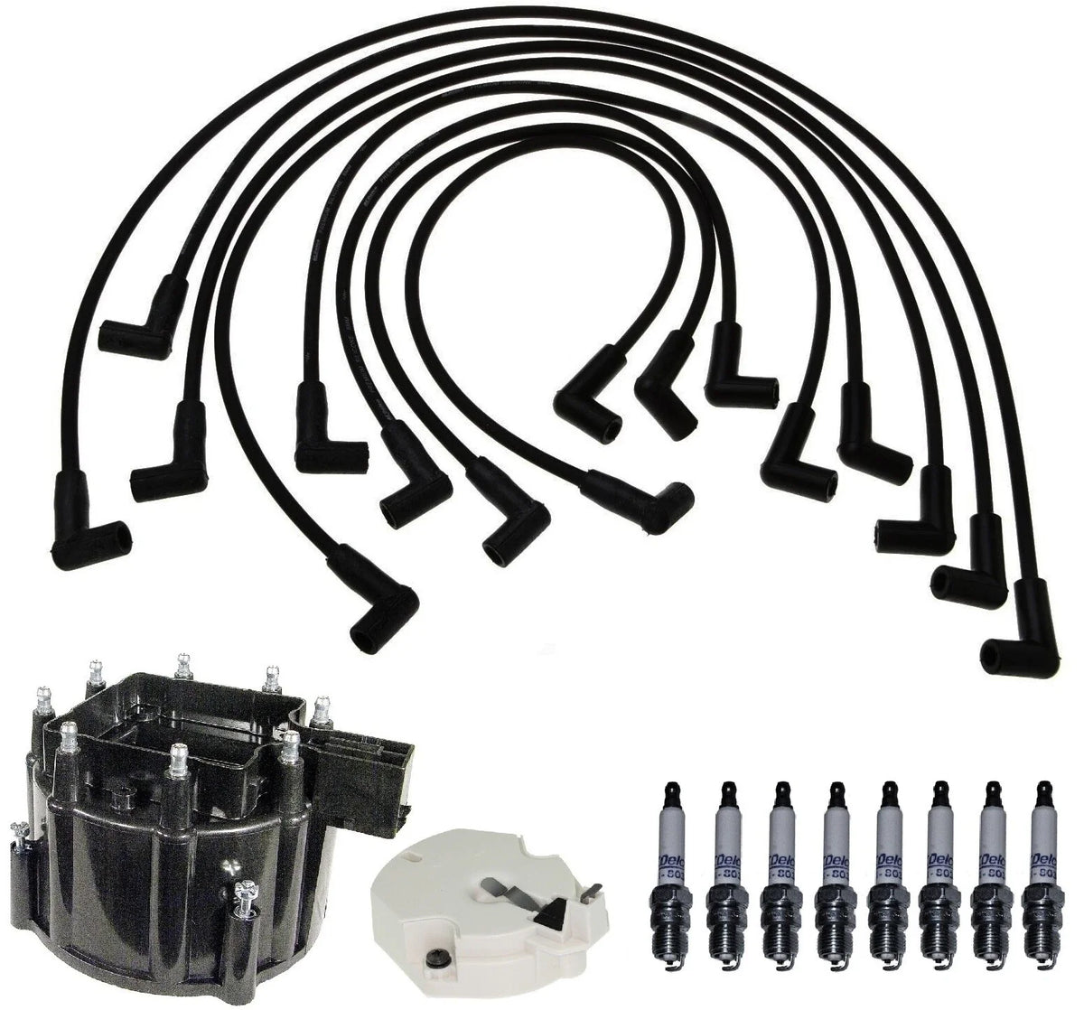 ACDelco Ignition Kit for C10 Jimmy V8 (1973–1987) - Rotor, Cap, Wires, Plugs