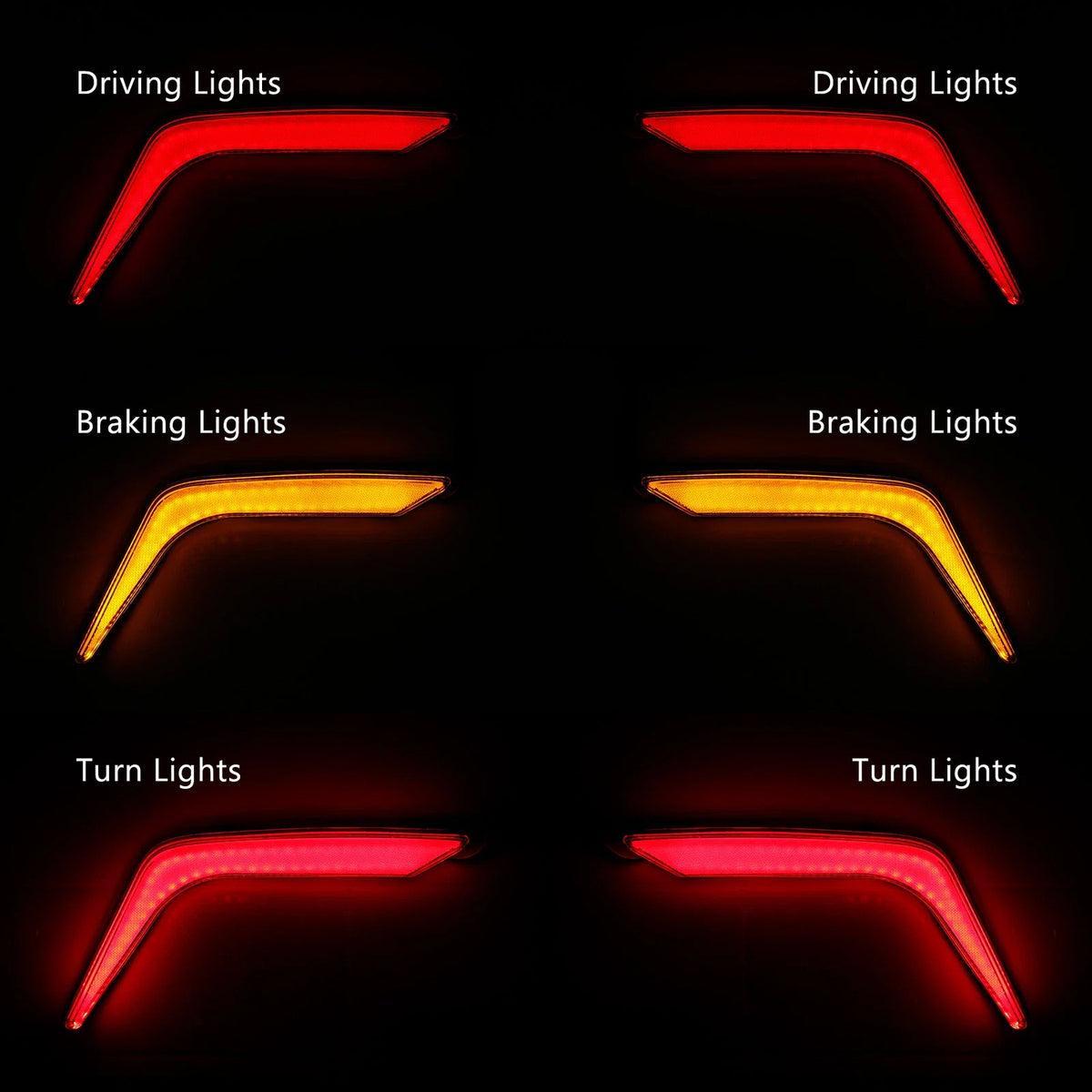 Rear Saddlebag Turn Brake Light Accents for Honda Goldwing 1800 (2018–2025)