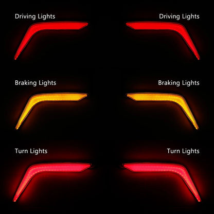 Rear Saddlebag Turn Brake Light Accents for Honda Goldwing 1800 (2018–2025)