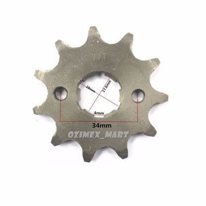 20mm 11T Sprocket with Retainer Plate for Motorcycle Dirt Bike (520)