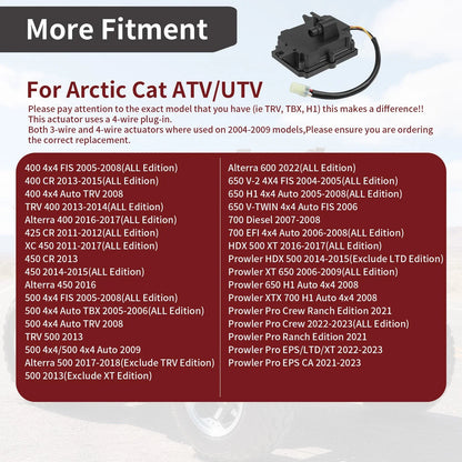 Actuator Front Differential for Arctic Cat 650 700 H1 1000 ATV (2006–2019) 3306-264