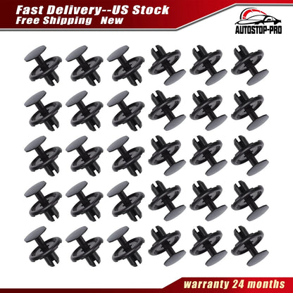 30 Pcs Radiator Splash Shield Retainer Clip for Toyota Lexus (Fits 9046707214, 90467-07214, 963-134D)