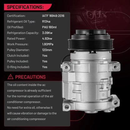 AC Compressor for Chrysler Town & Country (2011–2016) & VW Routan (2011–2014)