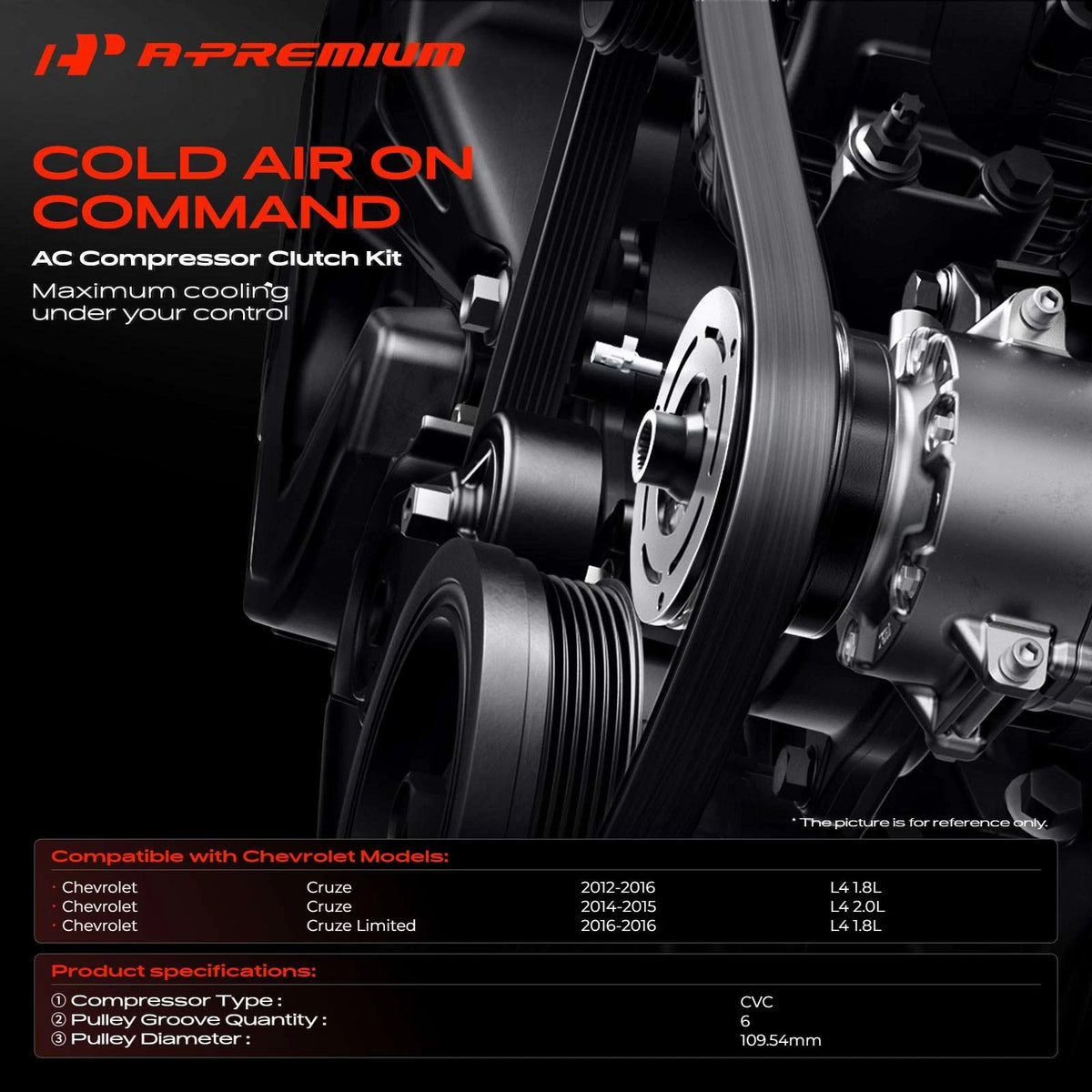 A/C Compressor Clutch Kit for Chevrolet Cruze (2012–2016)