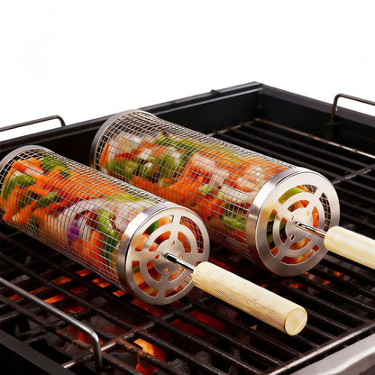 2X Rolling Grill Basket for