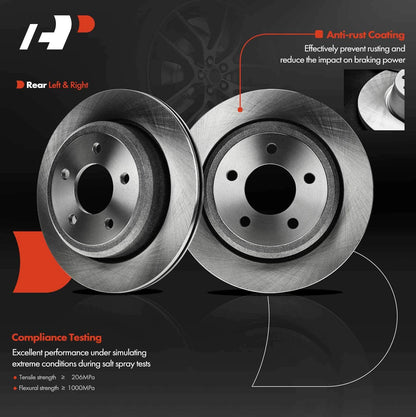 A-Premium Rear Disc Brake Rotors for Ford Ranger (2010–2011) AL5Z2C026A, R-54179