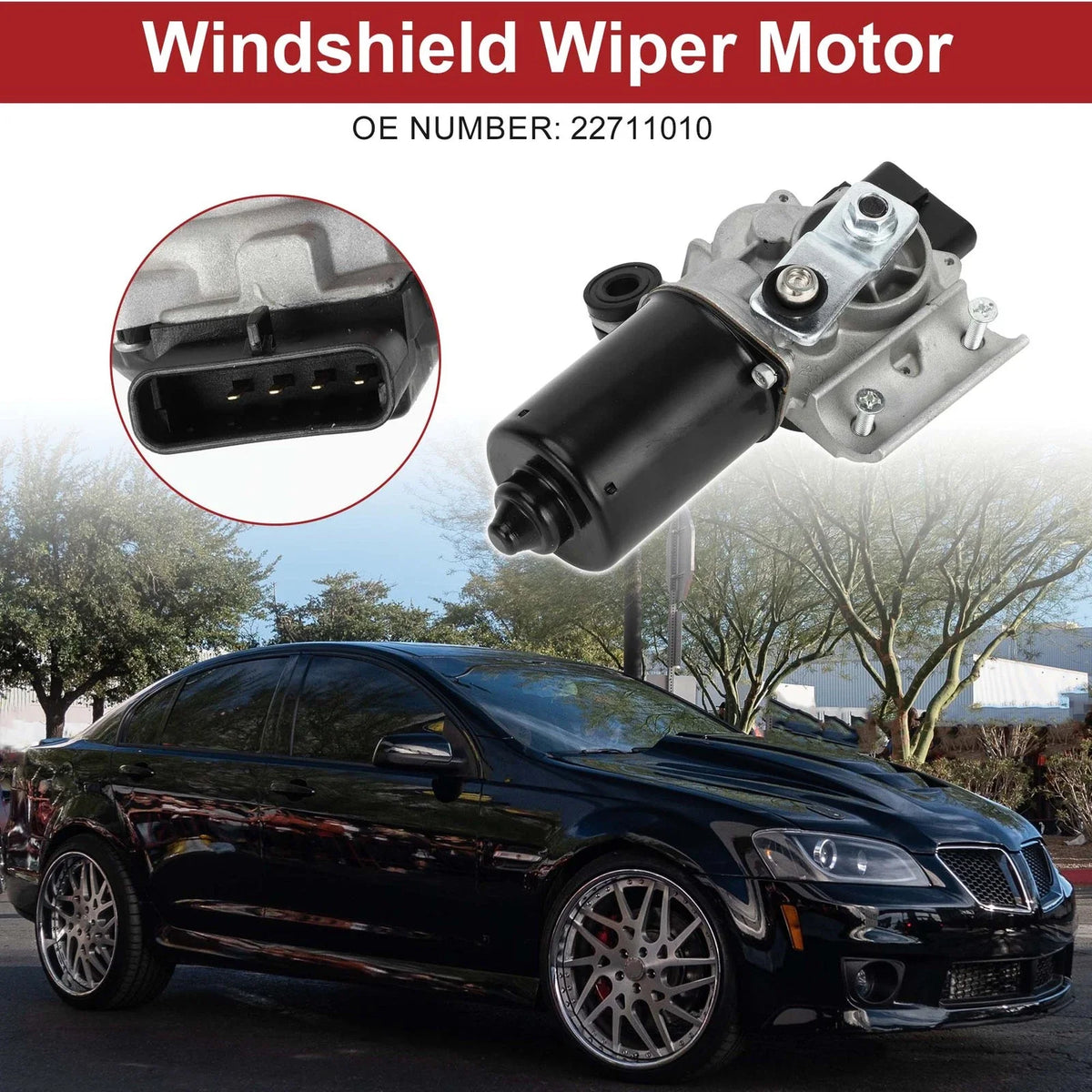 Front Windshield Wiper Motor for Pontiac G6, Chevrolet (2005–2008) No. 22711010