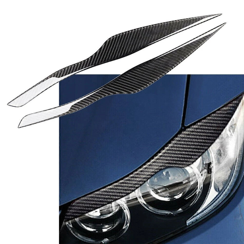Carbon Fiber Headlight Eyelid Cover Trim for BMW 3 Series E90 E91