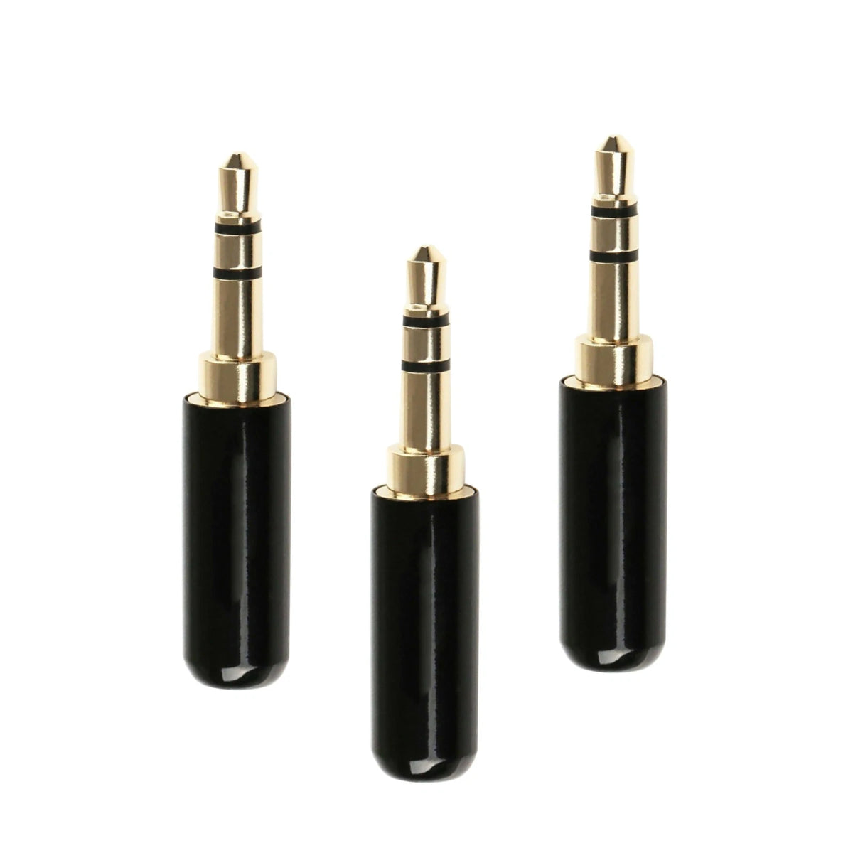 3Pcs 3.5mm Copper Male Stereo Mini Jack Plug Audio Connector