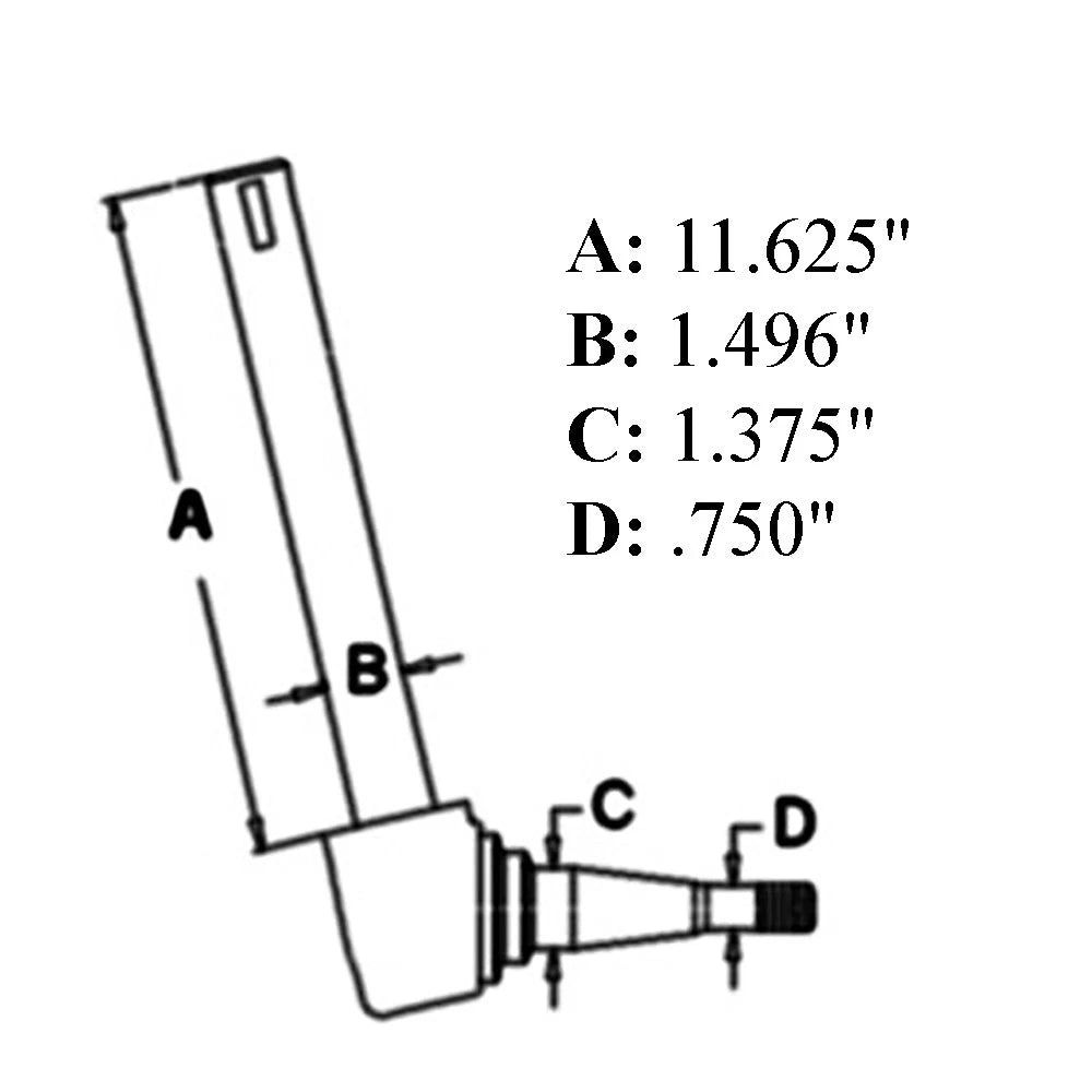 Spindle for Massey Ferguson 240 240S 243 253