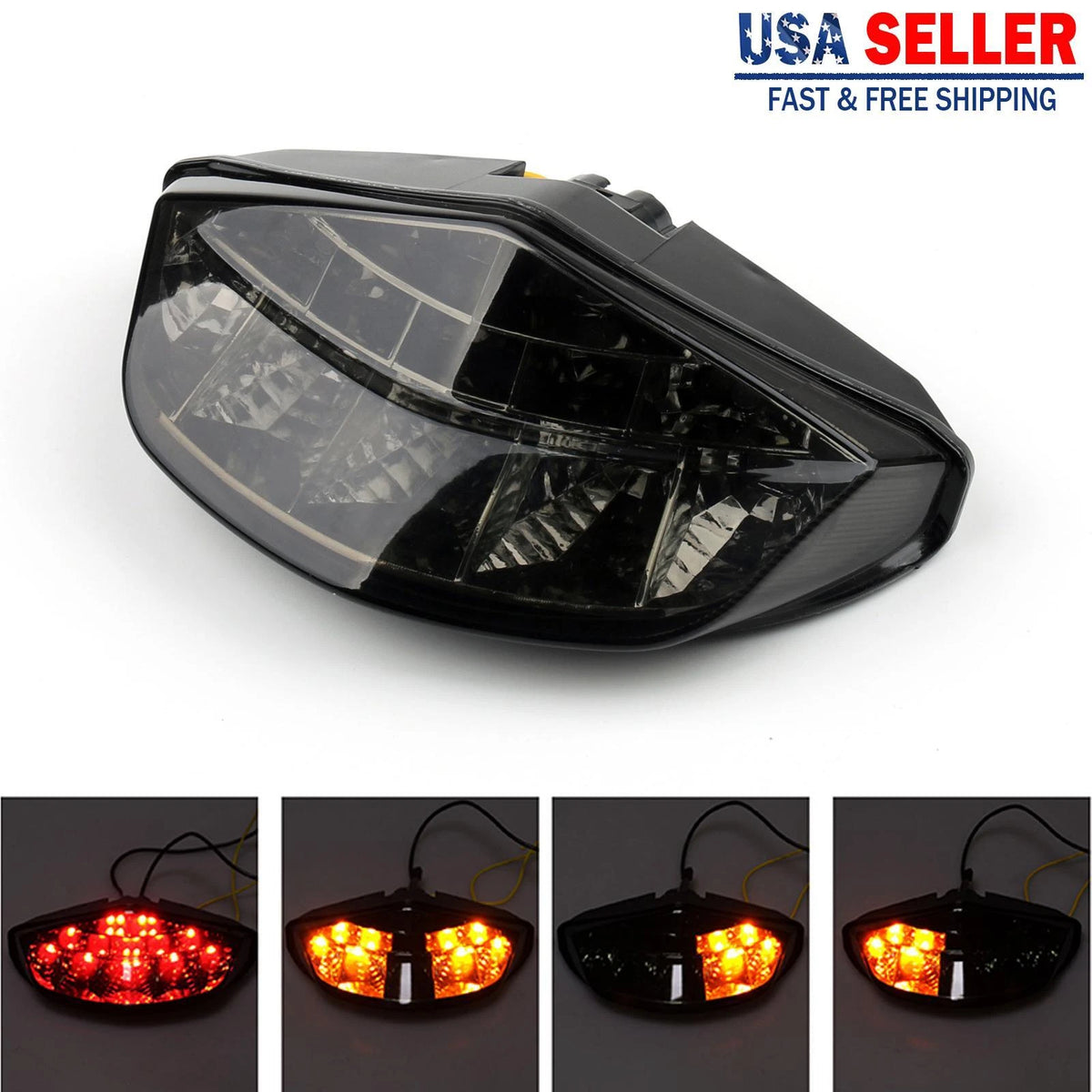 Integrated LED Tail Light Turn Signals for Ducati Monster (696–1100) TL-313-Smoke
