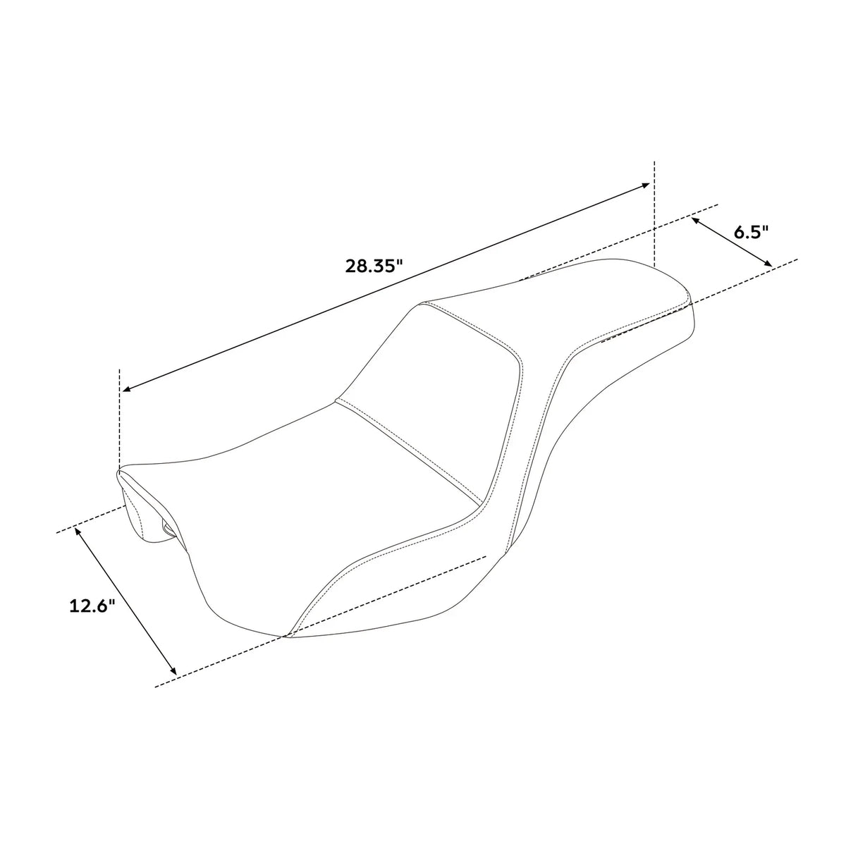 Black Driver & Passenger Seat for Harley Dyna Low Rider Super Glide (2006–2017)