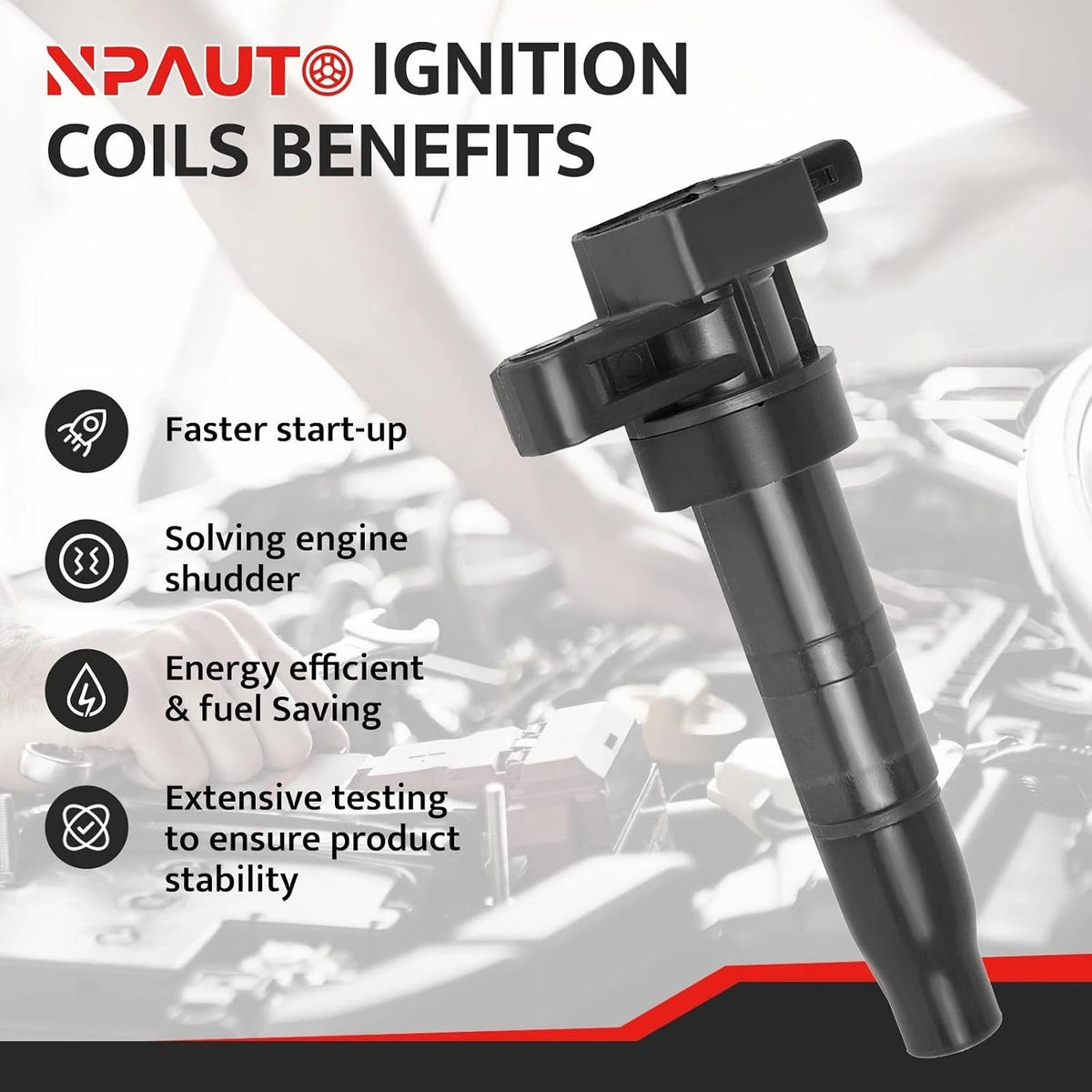 Performance Ignition Coil Set of 6 for Kia Hyundai (2007–2016)