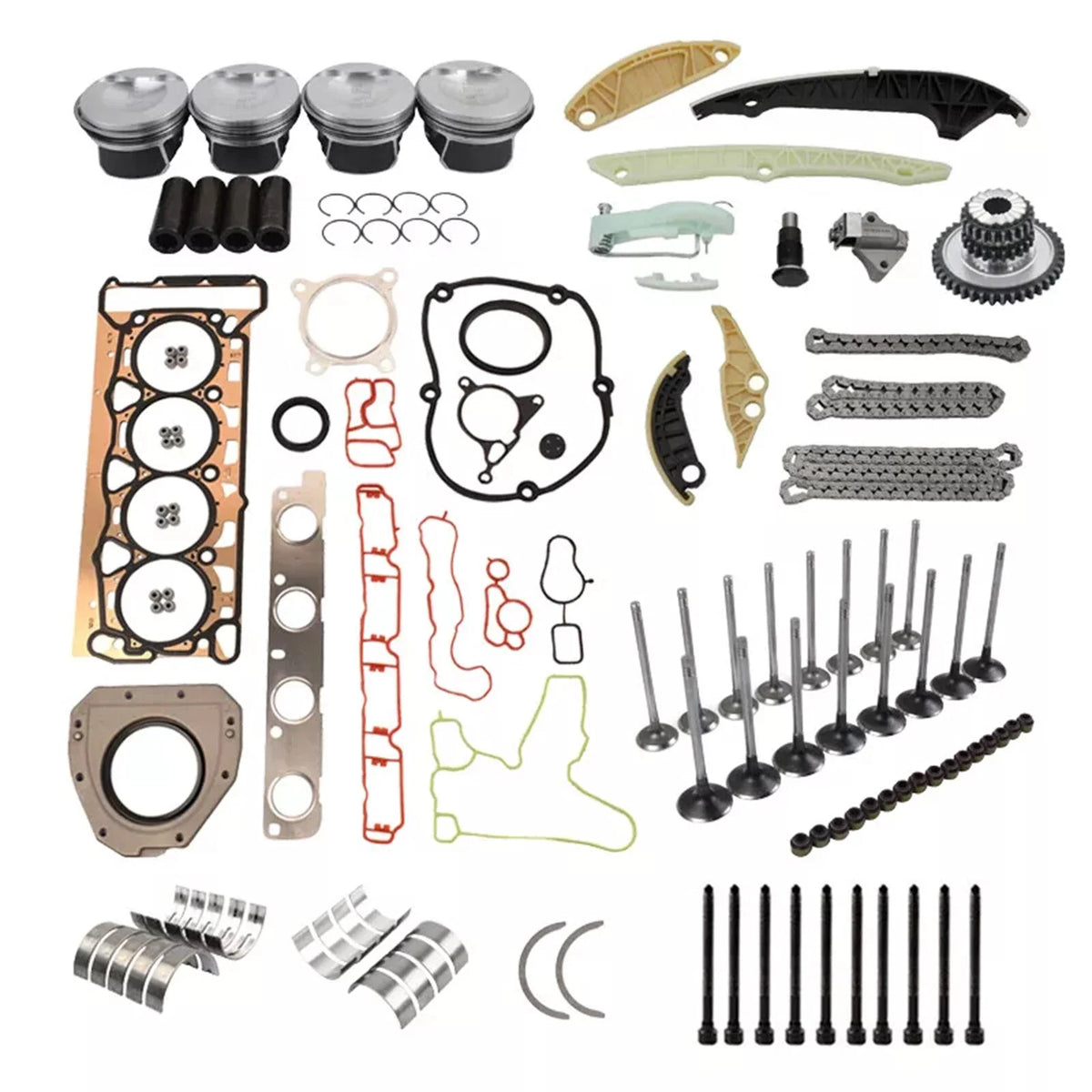 Engine Overhaul Rebuild Pistons Kit 23mm for VW Jetta, Passat, Audi A4 (2006–2016)